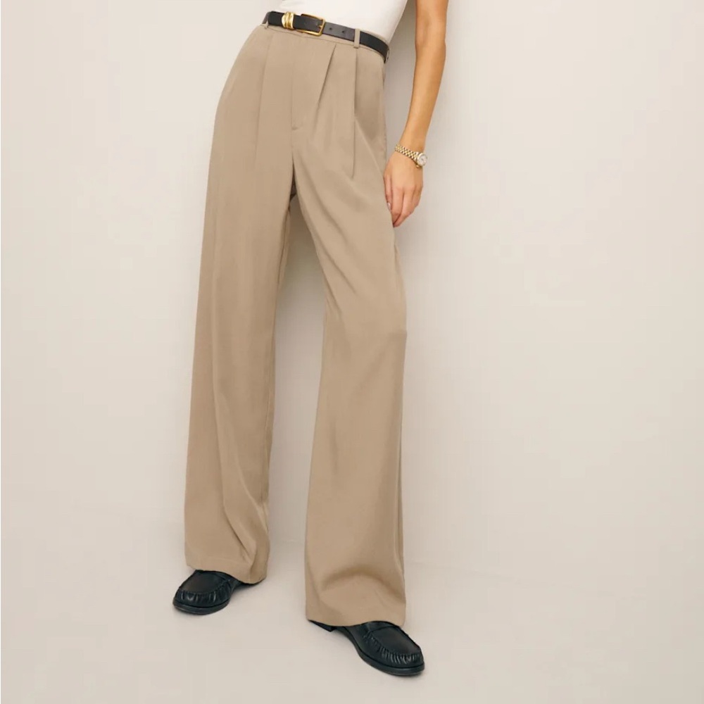 Reformation Mason Tan Wide Leg Women's Pants